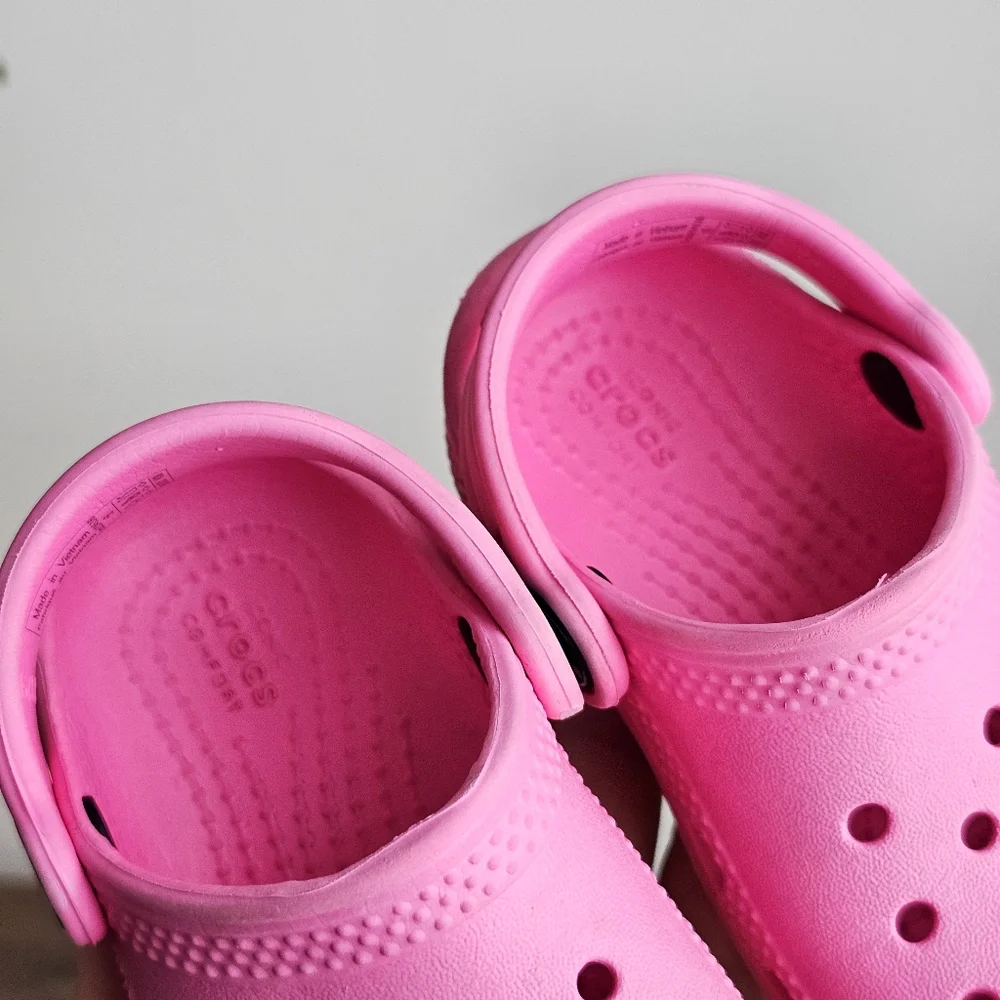 Iconic CROCS Comfort Classic Baby Clog Pink Lightweight Sandals Children C6